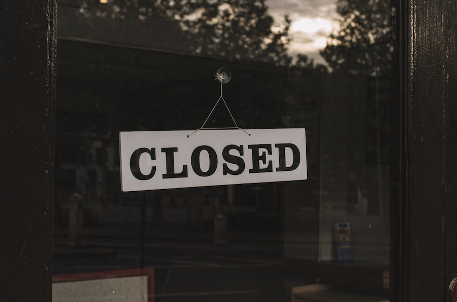 Pub doors closed